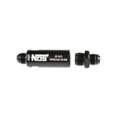 In-Line Hi-Flow Nitrous Filter 8An Black High Pressure Nitrous Filter -8An X -8An In-Line Billet Aluminum (140 Micron) NOS