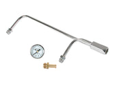 Fuel Line Kit with Gauge & Fittings Chrome Fits Holley 4160 style Carburetors with 8-21/32 Inch Centers Mr Gasket