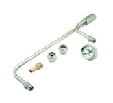 Fuel Line Kit with Gauge & Fittings Chrome Fits Holley 4150 style Carburetors with 9-5/16 Inch Centers Mr Gasket