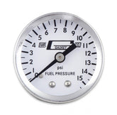 Fuel Pressure Gauge 0-15 PSI 1-1/2 Inch Diameter Fits carburetted applications Mr Gasket