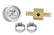 Fuel Block with 0-15 PSI Liquid Filled Fuel Pressure Gauge Fits carbureted applications Mr Gasket
