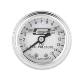 Fuel Block with 0-15 PSI Liquid Filled Fuel Pressure Gauge Fits carbureted applications Mr Gasket