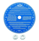 Cam Degree Wheel This universal cam degree wheel has a 7 Inch diameter and is blue Mr Gasket