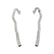 Pre-Bent Tailpipes Fits 1963-1974 Mopar A-Body 2.5-Inch Mandrel Bent Aluminized Steel Tailpipes Flowmaster