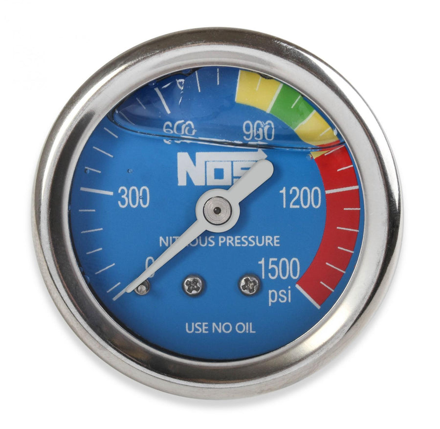 Nitrous Gauge Nitrous Gauge Blue 1-1/2 Liquid Filled NOS