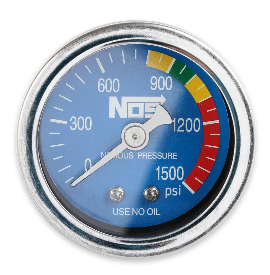 Nitrous Gauge W/ Adapter Nitrous Gauge Blue 1-1/2 NOS
