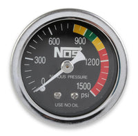 Nitrous Gauge W/ Adapter Nitrous Gauge Black 1-1/2 NOS