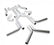 U-Fit Dual Exhaust Kit 16 Pc. Universal Dual Exhaust Tubing Kit 3.00-Inch Mandrel-Bent Aluminized Steel Tubing Flowmaster
