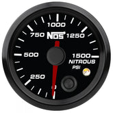 Analog Style 2-1/16 Nitrous Pressure Gauge Black Face 0-1500 Psi NOS
