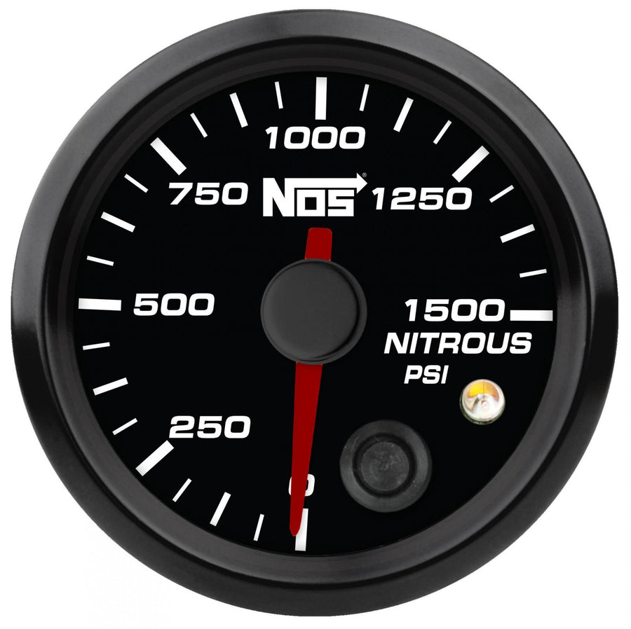 Analog Style 2-1/16 Nitrous Pressure Gauge Black Face 0-1500 Psi NOS