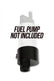 190, 255, and 350 LPH Fuel Pump to -6 ORB Adapter 190, 255, and 350 LPH Fuel Pump with 11mm Inlets to Hydramat or Remote Fuel Pickup Adapter Holley