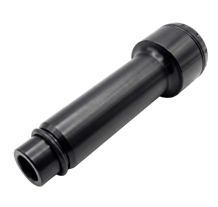 CVF Racing Stealth Black billet oil fill tube and cap for Oldsmobile 350 and 455, B-455-OIL-TUBE
