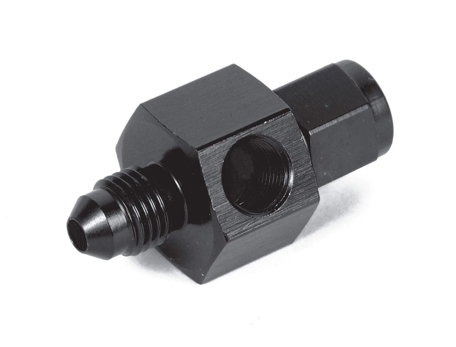 Fuel Pressure Gauge Adapter -4 Male To -4 Female 1/8Npt Gauge Adapter Black NOS