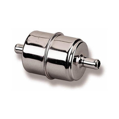 Chrome Fuel Filter Street/strip Carbureted Applications Post Filter Universal Fit for 5/16 Fuel Line Holley