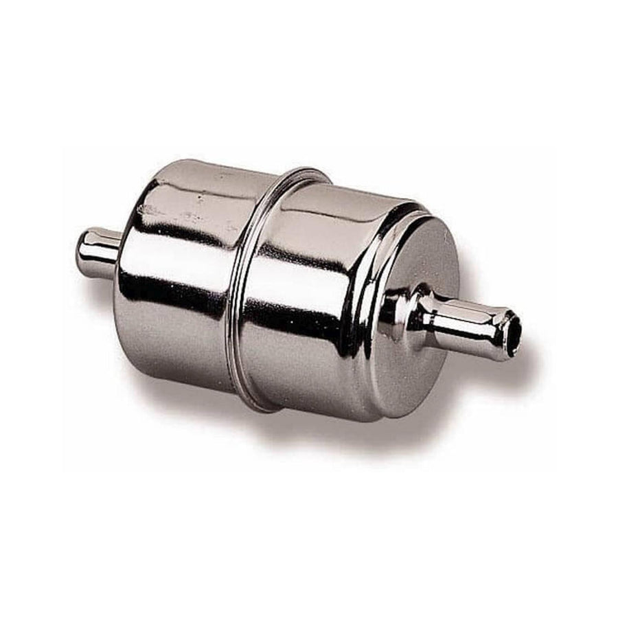 Chrome Fuel Filter Street/strip Carbureted Applications Post Filter Universal Fit for 5/16 Fuel Line Holley