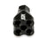 Showerhead Distribution Block Inlet -8 An O-Ring Female Port Outlet: (4) X -6 An O-Ring Female Port No Fittings Black Anodized NOS