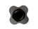 Showerhead Distribution Block Inlet -8 An O-Ring Female Port Outlet: (4) X -6 An O-Ring Female Port No Fittings Black Anodized NOS