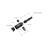 Late Model Billet Fuel Line Adapter Fits 3/8 Fuel Rail Black Anodized Aluminum (3) 1/8 Npt Ports W/ Adapters & Plugs -4 An Fuel Port NOS