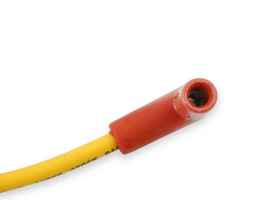 Single Wire Replacement Kit- Staight And 90 Degree Spark Plug Boots- Universal- Yellow Universal Single Wire Replacement Kit, Straight And 90 Degree Spark Plug Boots, 60 In, 8Mm, 500 Ohms Per Ft, Yellow ACCEL