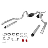American Thunder Crossmember-Back Exhaust System Fits 1964-1972 GM A-Body With V8 Engines, 2.5 Inch Pipes Aluminized Steel Aggressive To Moderate Sound Flowmaster