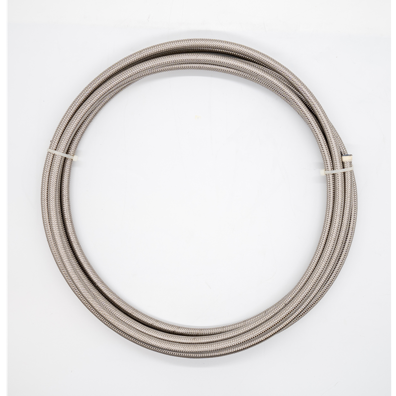 -8AN Stainless Steel Braided PTFE Lined Hose, 20 ft | TSP-8005