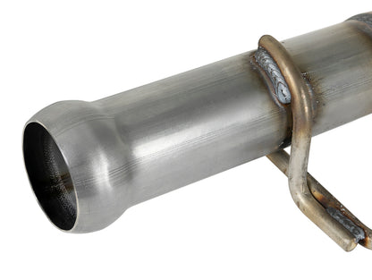 aFe Power Twisted Steel Y-Pipe 2-1/4in 409 Stainless Steel Exhaust System 2018 Jeep Wrangler (JL) V6-3.6L | 48-48026