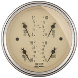AutoMeter Traditional incandescent lighting illuminates around the perimeter of the dial 1812