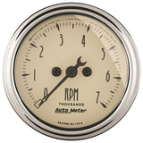AutoMeter Traditional incandescent lighting illuminates around the perimeter of the dial 1897