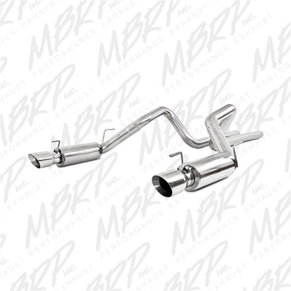 MBRP 2005-2010 Ford Shelby GT500 / GT Dual Split Rear Race Version, T409 4in Tips Exhaust System | S7270409