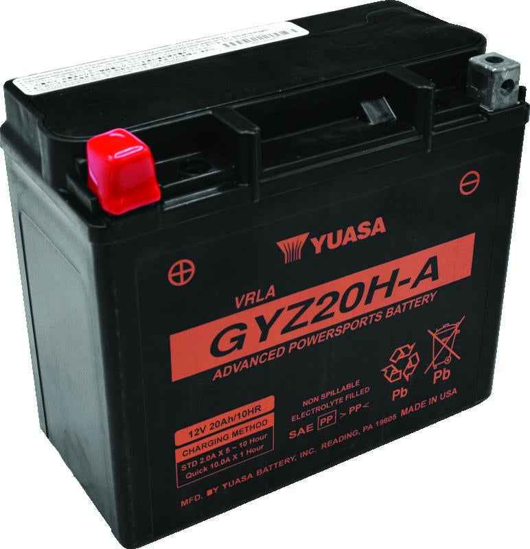 Yuasa GYZ20H-A High Performance Maintenance Free AGM 12-Volt Battery