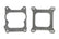 Carb Adapter Open Center Adapts 4-barrel Square Flange carburetors to spreadbore intake manifolds Mr Gasket
