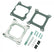 Carb Adapter Open Center Adapts 4-barrel Square Flange carburetors to spreadbore intake manifolds Mr Gasket