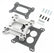 Carb Adapter Adapter squarebore 4-Barrel carburetors to 2-Barrel squarebore intake manifolds Mr Gasket