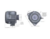 Premium Alternator Alternator, Premium, 150A-Polished Holley