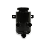 Holley Power Steering Remote Reservoir - Black Aluminum with Bracket 198-212