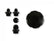 Power Steering Remote Reservoir Black Aluminum with Bracket Universal Black Aluminum with Mounting Bracket for Panel Mounting to the Firewall or Inner Fender Holley