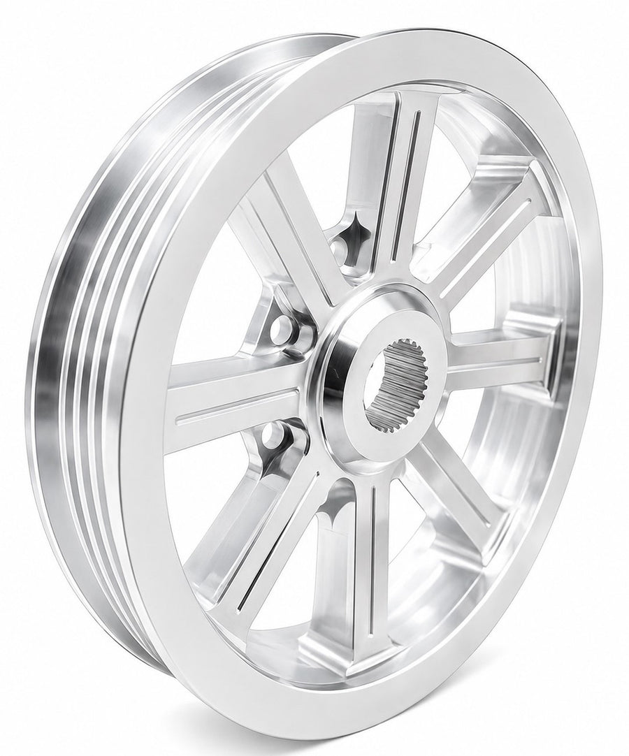 CVF Racing billet power steering pulley for Subaru EJ series engines, S-EJ1PS