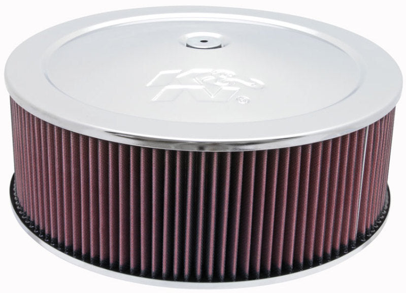 K&N Round Air Filter Assembly 5.25in ID / 5in Height / 5.125in Neck Flange / 1 1/4in Drop Base