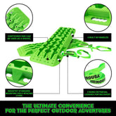 Rhino USA Recovery Traction Boards - Green (Pair)