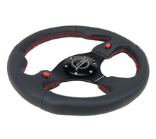 Load image into Gallery viewer, NRG Reinforced Steering Wheel (320mm) Blk Leather w/Dual Buttons