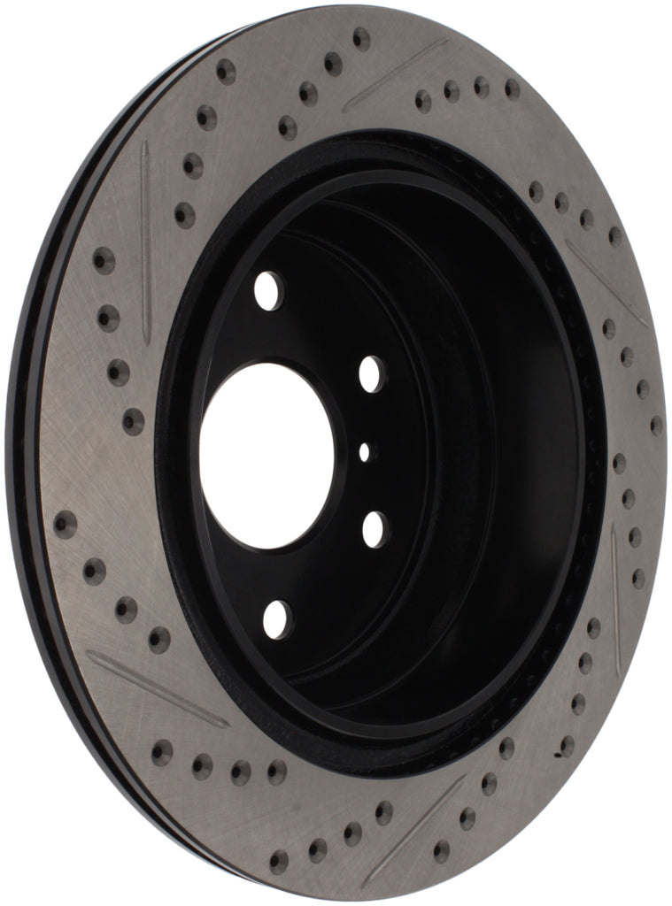 StopTech 07-10 GMC Sierra (w/ Rear Drum) / 07-09 GMC Yukon Rear Left Slotted & Drilled Rotor