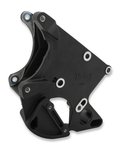 LS/LT High-Mount Accessory Drive Bracket A/C, P/S & Alt Brackets Works with R4 Compressor Black LS Accessory DRIVE Bracket A/C, P/S & ALT Brackets Holley