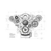 LS/LT High-Mount Accessory Drive Bracket Passenger's & Driver's Side Brackets Black Alt, P/S & A/C- Fits Sanden SD508 or SD7 Comp Holley