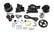 LS/LT High-Mount Complete Accessory Drive Kit- Black Finish Includes R4 A/C Compressor, Alternator, Power Steering Pump, Belt & Pulleys Holley