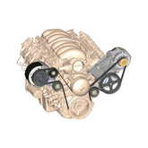 LS/LT High-Mount Complete Accessory Drive Kit- Black Finish Includes R4 A/C Compressor, Alternator, Power Steering Pump, Belt & Pulleys Holley