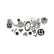 LS/LT High-Mount Complete Accessory Drive Kit Includes SD508 A/C Compressor, Alternator, P/S Pump, Tensioner, Belt, & Pulleys Holley