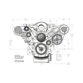 LS/LT High-Mount Complete Accessory Drive Kit Includes SD7 A/C Compressor, Alternator, P/S Pump, Tensioner, Belt, & Pulleys Holley
