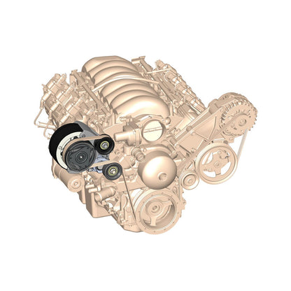 LS High-Mount A/C Accessory Drive Kit Includes R4 A/C Compressor, Tensioner, & Pulleys-Polished Passenger's Side A/C Bracket Includes R4 A/C Compressor, Tensioner, & Pulleys Holley