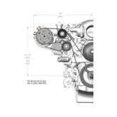 LS High-Mount A/C Accessory Drive Kit Includes SD508 A/C Compressor, Tensioner, & Pulleys- Black Finish Passenger's Side A/C Bracket Includes SD508 A/C Compressor, Tensioner, & Pulleys Holley