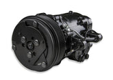 LS High-Mount A/C Accessory Drive Kit Includes SD7 A/C Compressor, Tensioner, & Pulleys- Black Finish Passenger's Side A/C Bracket Includes SD7 A/C Compressor, Tensioner, & Pulleys Holley